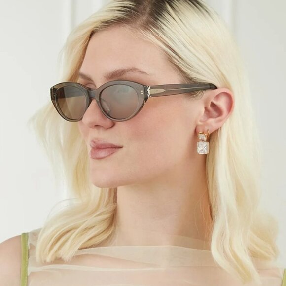 NWT SAINT LAURENT GREY WOMEN SUNGLASSES - Picture 2 of 4